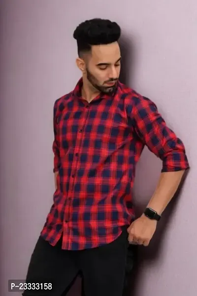 New Trendy Checks Print Shirt-thumb0