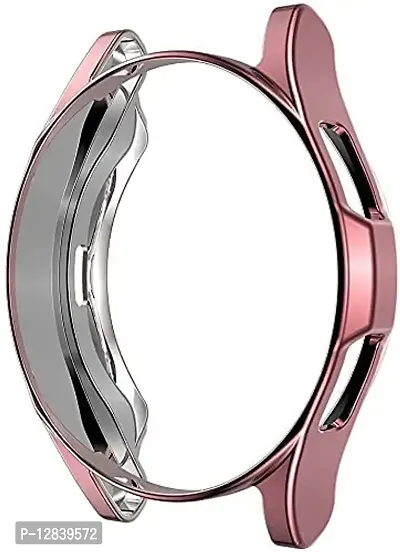 EATERA Screen Protector Case for Samsung Galaxy Active 2 44mm, All-Around TPU Anti-Scratch Flexible Case Soft Protective Bumper Cover for Samsung Galaxy Watch Active 2 44mm-Rose Pink