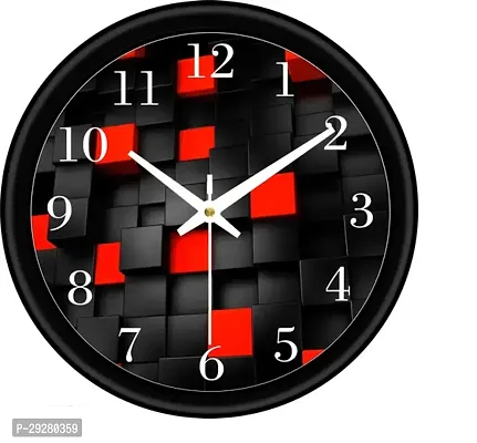 Designer Black Plastic Analog Wall Clock