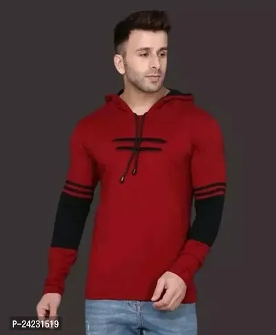 Comfortable Maroon Polycotton Sweatshirts For Men-thumb0