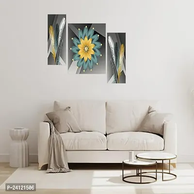 Set Of 3 Scenery 3D Framed Wall Paintings 45X30 Cm