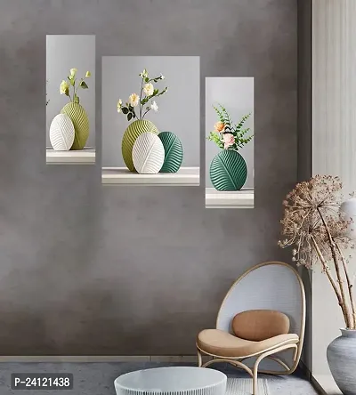 Set Of 3 Scenery 3D Framed Wall Paintings 45X30 Cm-thumb0