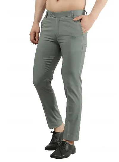 Buy EFFC Men Pista Green Regular Slim Fit Chinos - Trousers for Men 168034  | Myntra