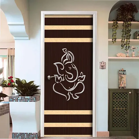 Decor Production Designer 3D Printed Self Adhesive Wallpaper Wall Sticker for Door(Bed Room, Kitchen, Bathroom,Living Room)