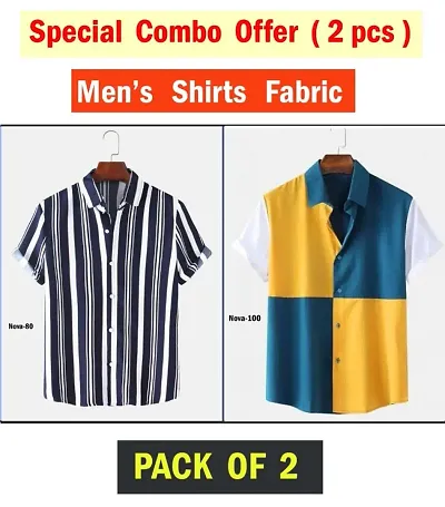 Trendy Casual Men digital Printed Shirt Fabric