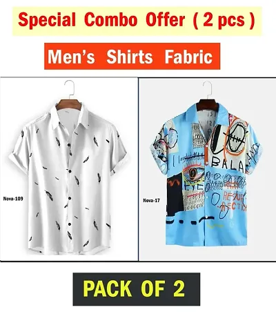 Trendy Casual Men digital Printed Shirt Fabric