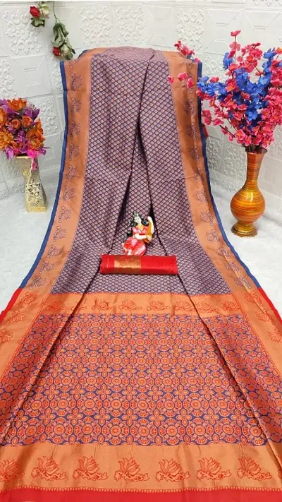 Banarasi Silk Woven Design With Blouse Piece