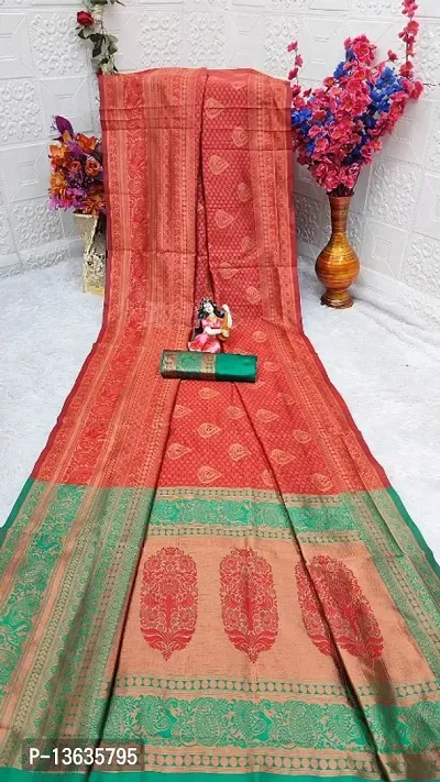 Banarasi Silk Woven Design With Blouse Piece-thumb0