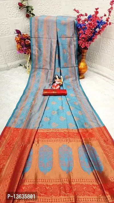 Banarasi Silk Woven Design With Blouse Piece-thumb0