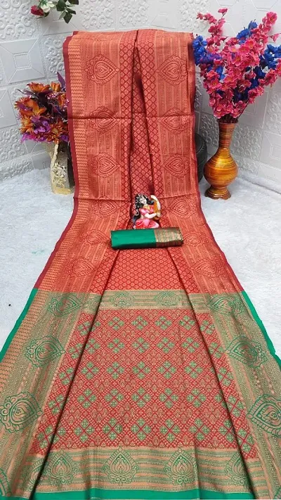 Banarasi Silk Woven Design With Blouse Piece