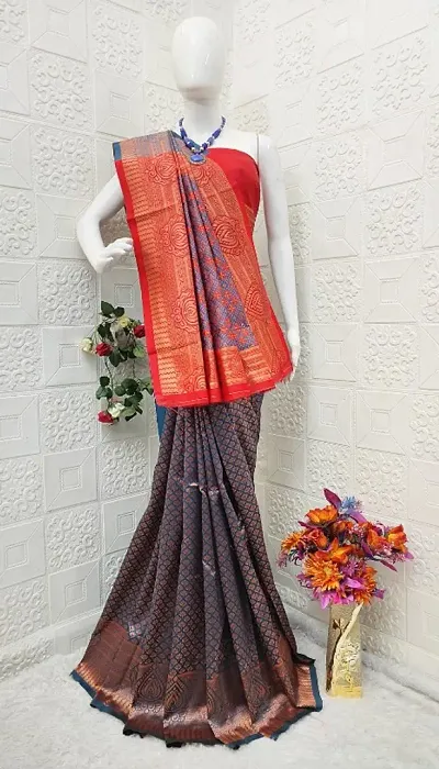 Banarasi Silk Woven Design With Blouse Piece