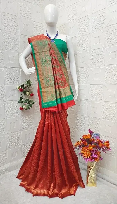Banarasi Silk Woven Design With Blouse Piece