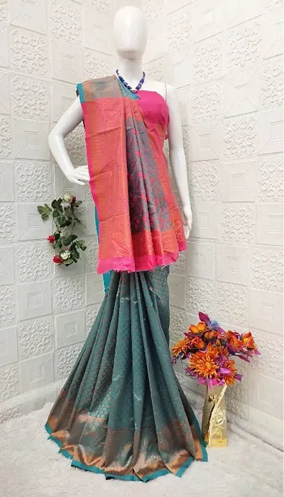 Banarasi Silk Woven Design With Blouse Piece