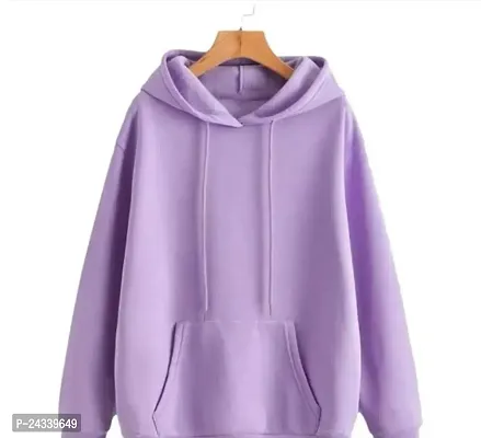 Elegant Magenta Fleece Solid Long Sleeves Hoodies For Men-thumb0