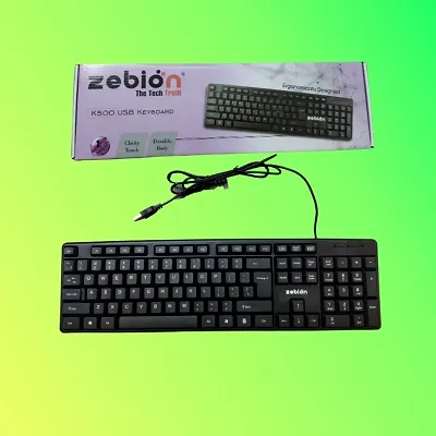 Experience Comfort  Convenience with Zebion K200 Wired Keyboard!