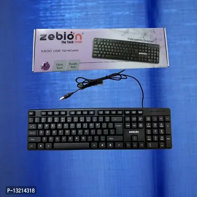 Zebion USB Standard Keyboard - Comfort and Convenience at Your Fingertips-thumb0