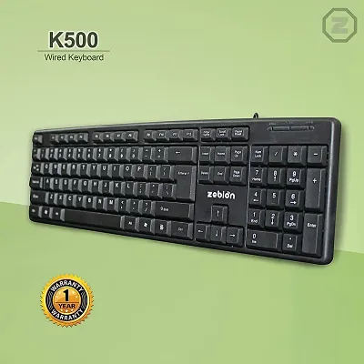 Wired USB Desktop Keyboard  (Black)