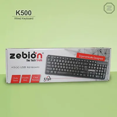 Keyboard  Wireless Desktop Keyboard  (Black) zebion