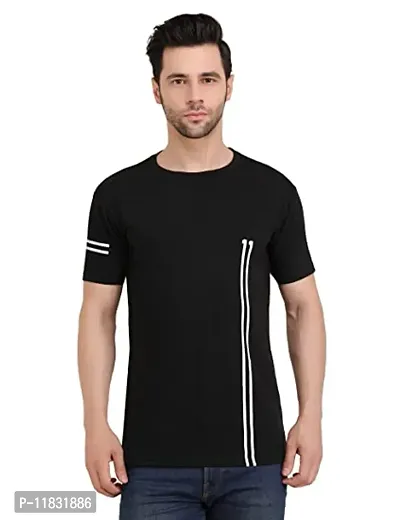 Reliable Black Cotton T-shirt For Men