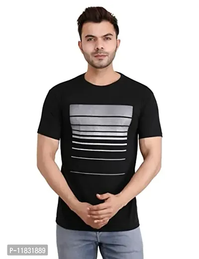 Reliable Black Cotton T-shirt For Men