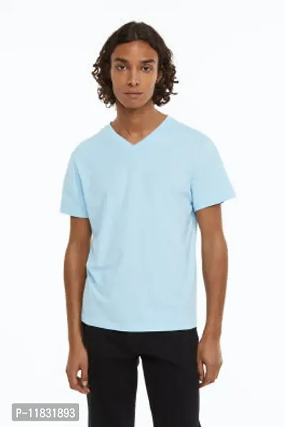 Reliable Blue Cotton T-shirt For Men-thumb0