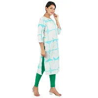 Bhuvika Women's 100% Cotton Mandarin Collar Geometric Print A-Line Kurti (BG26)-thumb2