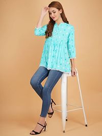 Classy Rayon Printed Tops for Women-thumb3