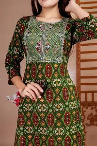 Printed Embroidered Kurti For Women-thumb1