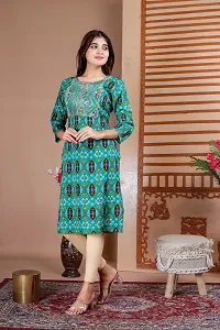 Printed Embroidered Kurti For Women-thumb4