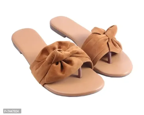 Stylish Suede Bows Solid Design Fashion Flats For Women