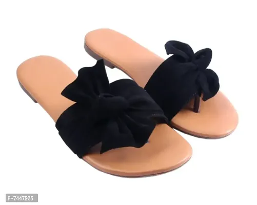 Stylish Suede Bows Solid Design Fashion Flats For Women-thumb0