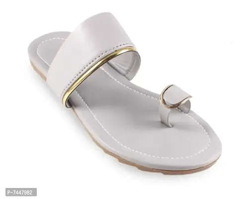 Stylish Synthetic Leather One Toe Fashion Flats For Women