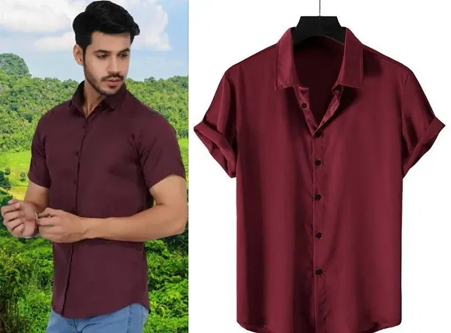 Comfortable Cotton Blend Short Sleeves Casual Shirt 