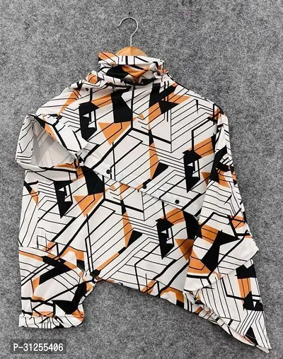 Stylish Multicoloured Lycra Printed casual Shirt For Men