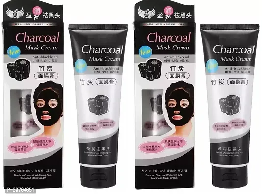 pack of 02 - Charcoal Peel Off Mask for Men  Women | Removes Blackheads and Whiteheads 135g-thumb0