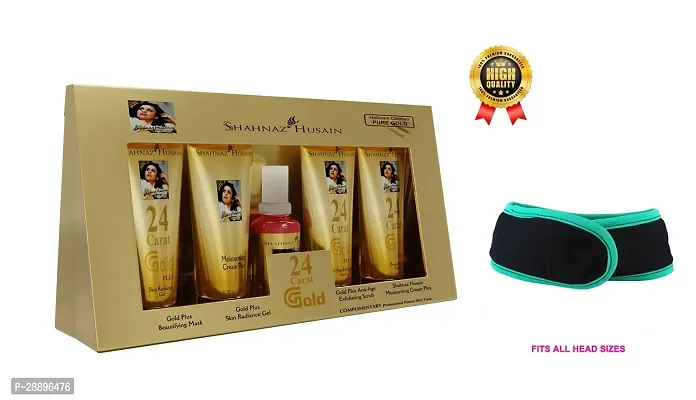 Shahnaz Husain Gold Facial Kit - Pack Of 01 With Facial Band