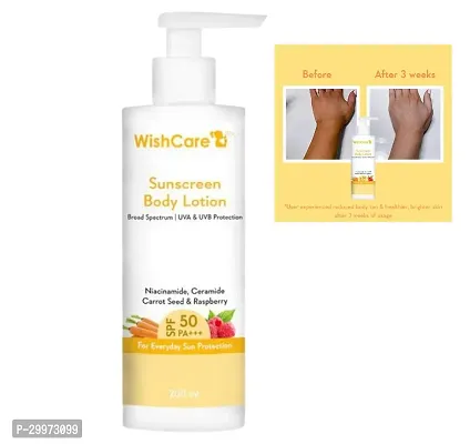 Natural Sun Protection SPF50 Sunscreen Body Lotion UVA  UVB Protection 200 Ml