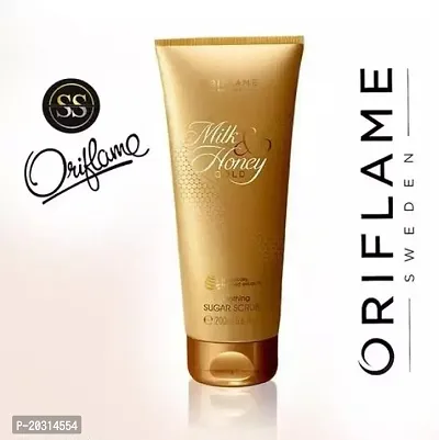 Oriflame Lifes Long Sweden Milk  Honey Gold Sugar Scrub, 200ml - pack of 1