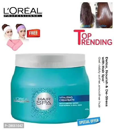 loreal professional vitalizing hair spa 490g  pack of 1 + get free facial band pack of 1-thumb0