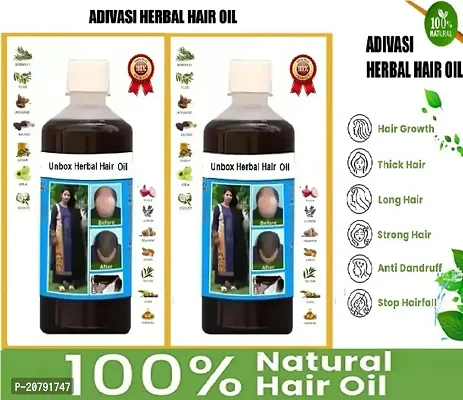 unbox  Ayurvedic Hair Care Adivasi Herbal Hair Oil Made By Pure Adivasi Ayurvedic Herbs,  100 ml pack of 2