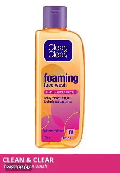 Clean  Clear Foaming Face Wash, 150ml (Pack Of 1)-thumb0