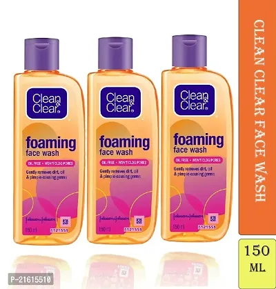 Clean  Clear Foaming Facewash for Oily Skin 150ml Pack Of 1-thumb0