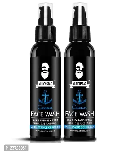 MUUCHSTAC Ocean for Men, Fights Acne  Pimple, Skin Brightening, All Skin Types Face Wash  (100 ml) pack of 2
