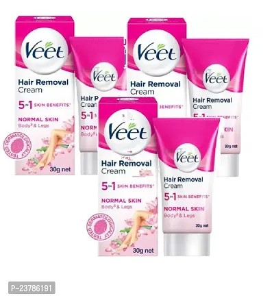 Veet Hair Removal Cream for Normal Skin , 30 g Cream ( pack of 3)-thumb0