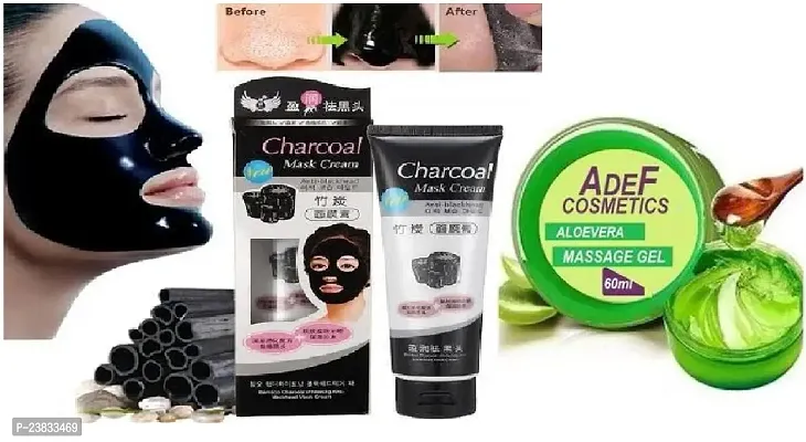 ADEF COSMETICS ALOEVERA GEL 60ml mask + charcoal mask