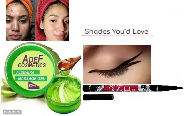 ADEF COSMETICS ALOEVERA GEL 60ml mask + 36h eyeliner-thumb0