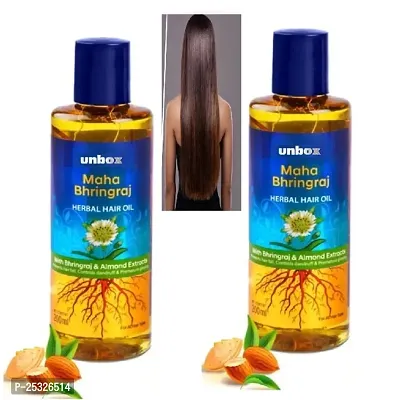 Maha Bhringraj Oil , Unbox oil - Promotes Hair Growth Dandruff Issue 200ml (2 Pack )