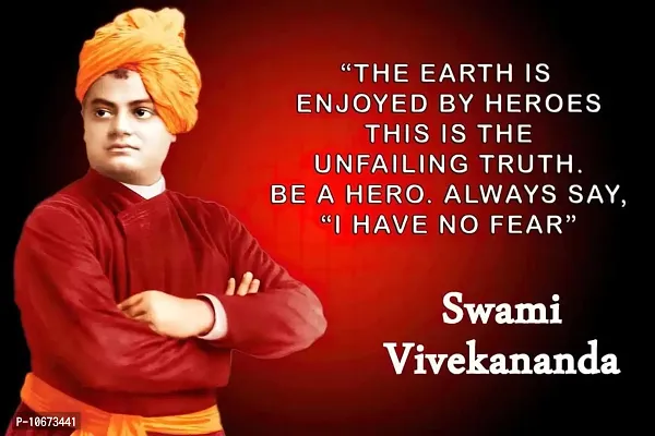 British Terminal Swami Vivekananda Painting Poster Waterproof Vinyl Sticker for Home Decor || (12X18 inches) can1532-1-thumb0