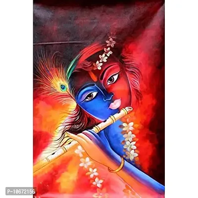 British Terminal? Lord Radha Krishna Canvas Painting Poster Waterproof for Home Decor || (24X18 inches) bt1365-2