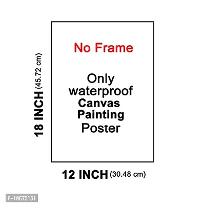 British Terminal? Lord Ganesha vighnaharta Canvas Painting Poster Waterproof for Home Decor || (12X18 inches) bt1330-1-thumb2